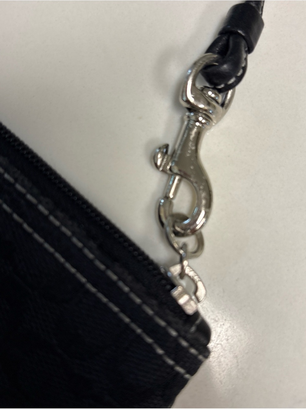 Coach Black Wristlet Clutch with Contrast Stitching - Picture 9 of 16